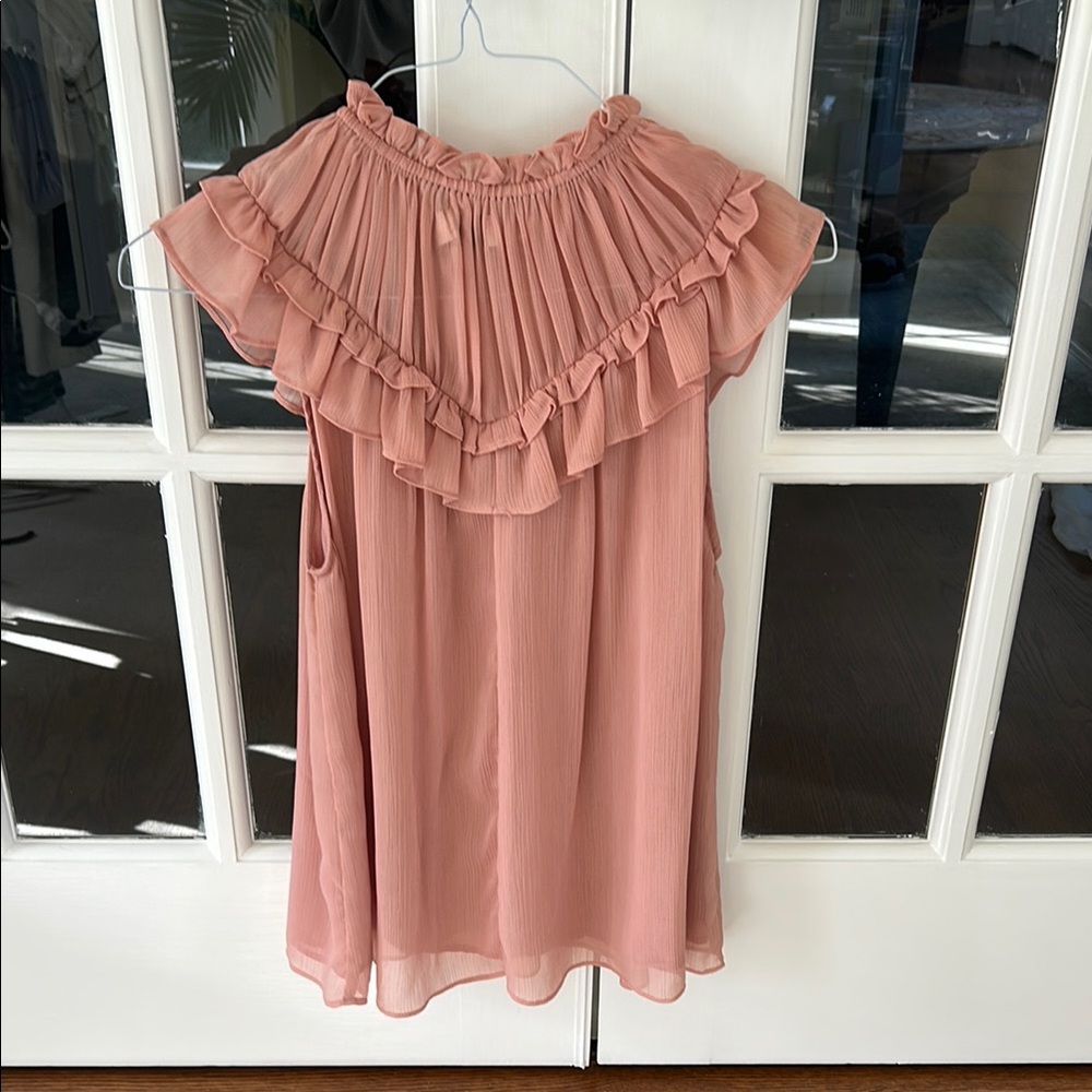 Elegant Blush Ruffled Blouse - pale pink🌿 - Picture 3 of 6